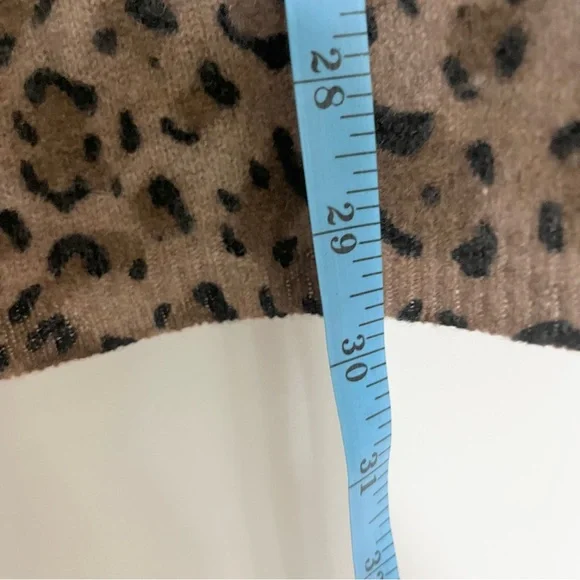 M Magaschoni 100% Cashmere Leopard Print Cardigan Animal Print Women’s S Brown - Picture 10 of 10